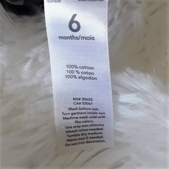 CARTER'S Gingham Button-Front Romper 6 Months NWOT - Picture 7 of 9